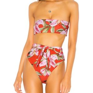 Mara Hoffman Abigail & Goldie Red Floral Bikini